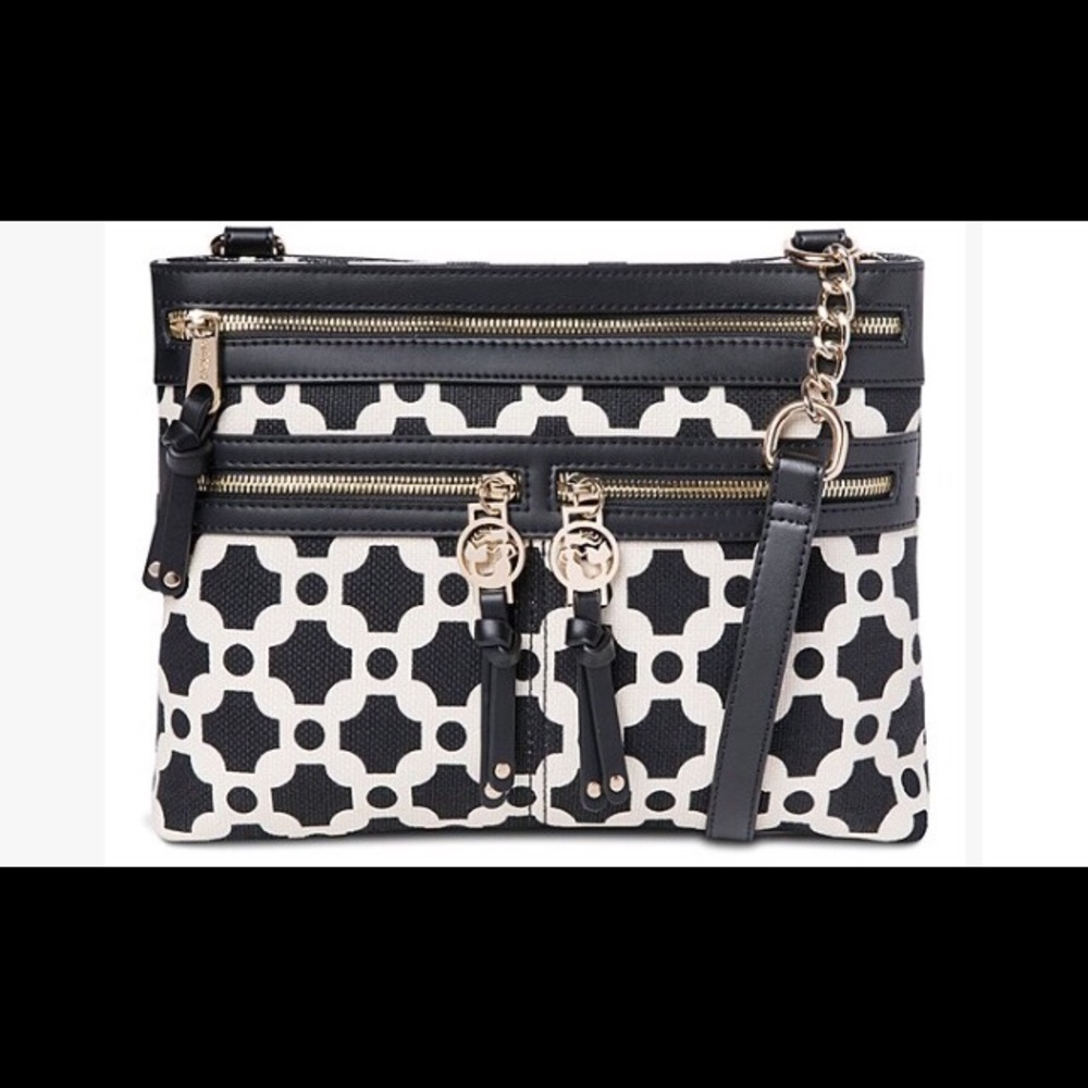 NWT black & white crossbody bag